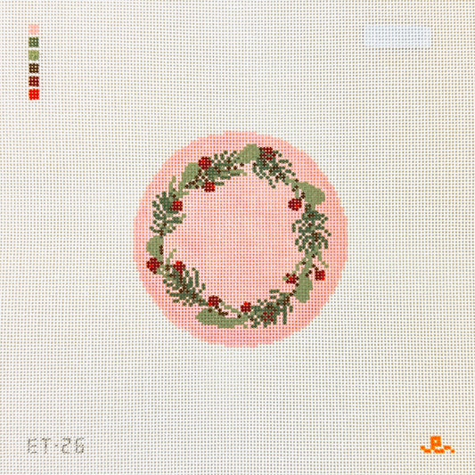 Goodpoint Needlepoint Elizabeth Taylor Winter Round Needlepoint Canvas
