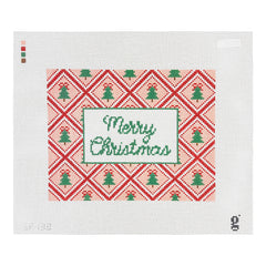 Goodpoint Needlepoint Tree Trellis Merry Christmas Needlepoint Canvas