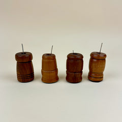 Hand Turned Wooden Magnetic Needle Holders