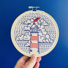 Hook Line and Tinker Lighthouse Embroidery Kit