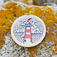 Hook Line and Tinker Lighthouse Embroidery Kit