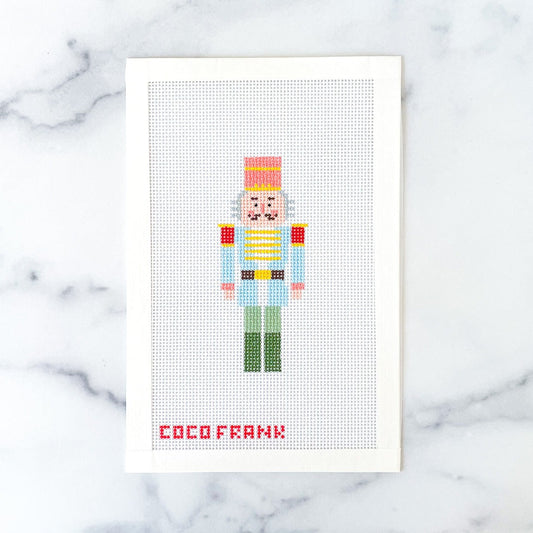 Coco Frank Blue Nutcracker Needlepoint Canvas