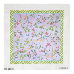 Initial K Studio Bird Chinoiserie Needlepoint Canvas - Large