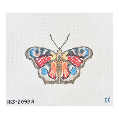 Initial K Studio Butterfly Ornament Needlepoint Canvas - Peacock