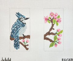 J. Child Designs Blue Jay Eyeglass Case Needlepoint Canvas