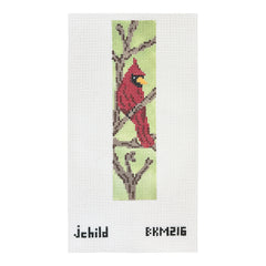 J. Child Designs Red Cardinal Bookmark Needlepoint Canvas