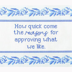 Needlepoint To Go Jane Austen - Reasons Needlepoint Canvas