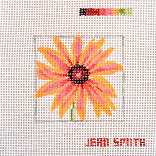 Jean Smith Designs Brown-Eyed Susan Coaster Needlepoint Canvas