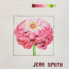 Jean Smith Designs Pink Zinnia Coaster Needlepoint Canvas