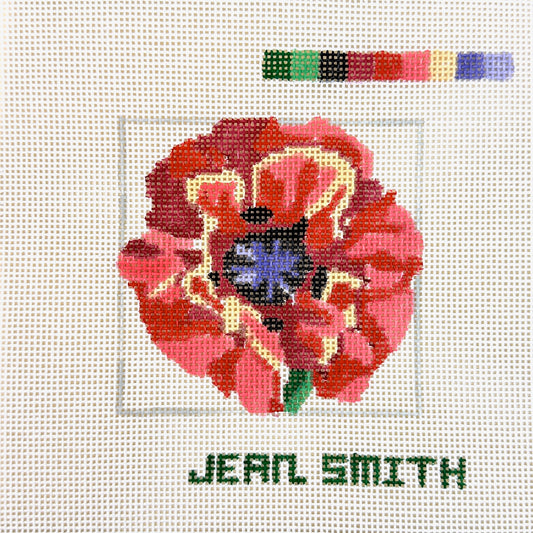 Jean Smith Designs Poppy Coaster Needlepoint Canvas
