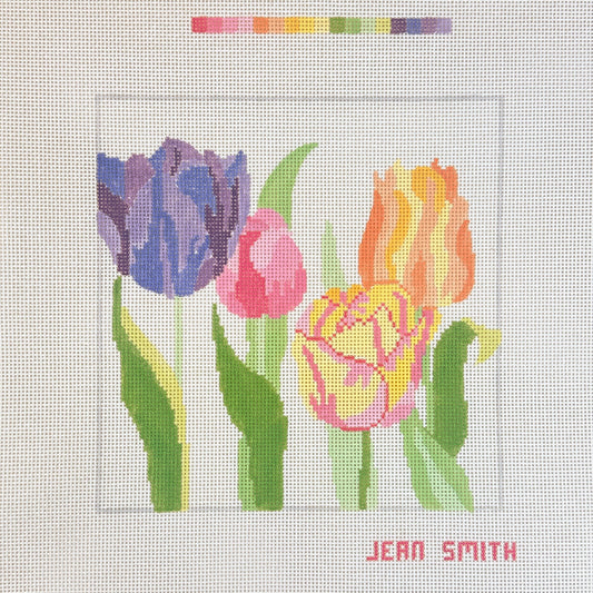 Jean Smith Designs Small Dancing Tulips Needlepoint Canvas