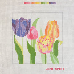 Jean Smith Designs Small Dancing Tulips Needlepoint Canvas