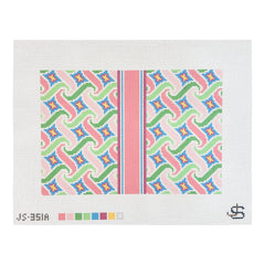 Jeni Sandberg Needlepoint Swirl Clutch Pastels Needlepoint Canvas