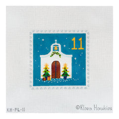 Kate Dickerson Needlepoint Collections Klara Hawkins Advent Stamp Eleven Greece Needlepoint Canvas