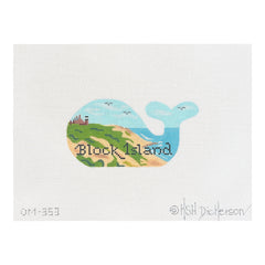 Kate Dickerson Needlepoint Collections Mini Whale Block Island Scene Needlepoint Canvas