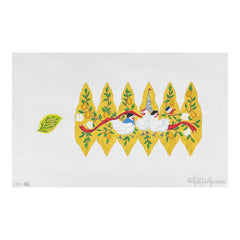 Kate Dickerson Needlepoint Collections Twelve Days Pear #3 French Hens Needlepoint Canvas
