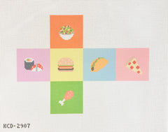 KCN Designers Dinner Cube Needlepoint Canvas