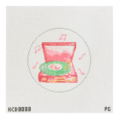 KCN Designers Pearly Gates Record Player Ornament Needlepoint Canvas