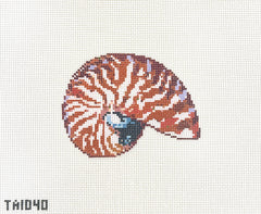 KCN Designers Thorn Alexander Mini Nautilus Shell Needlepoint Canvas