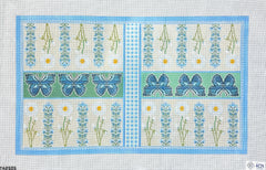 KCN Designers Thorn Alexander Poppy Daisy And Butterfly Backgammon Board Needlepoint Canvas