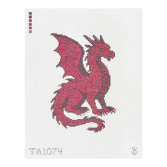 KCN Designers Thorn Alexander Ruby Dragon Needlepoint Canvas