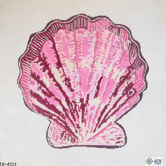 KCN Designers Thorn Alexander Scallop Shell Needlepoint Canvas - Pink