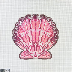 KCN Designers Thorn Alexander Scallop Shell Ornament Needlepoint Canvas - Pink