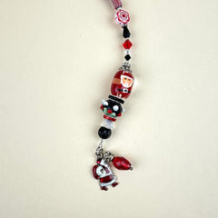 Kelly Clark Design Fancy Fobz Santa Ho Ho Ho Beaded Scissor Fob