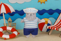 Kiriki Press Sailor Cat Felt Doll Embroidery Craft Kit
