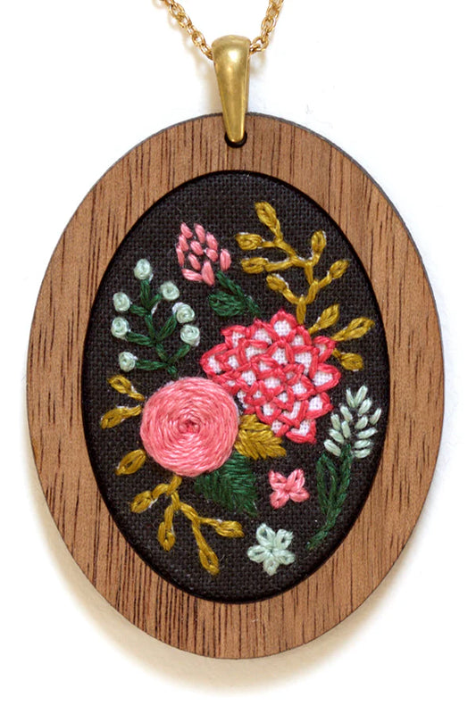 Kiriki Press Wildflowers Pendant Embroidery Kit