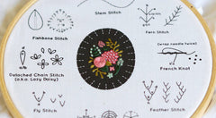 Kiriki Press Wildflowers Pendant Embroidery Kit