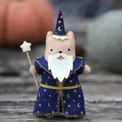 Kiriki Press Wizard Cat Felt Doll Embroidery Craft Kit