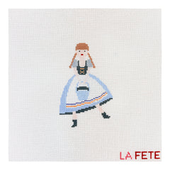 La Fete Needlepoint 12 Days of Christmas Eight Maids A Milking Needlepoint Canvas