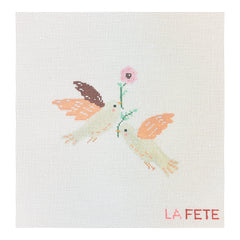 La Fete Needlepoint 12 Days of Christmas Two Turtle Doves Needlepoint Canvas