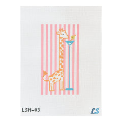 Lake Shore Needlepoint Martini Giraffe Needlepoint Canvas