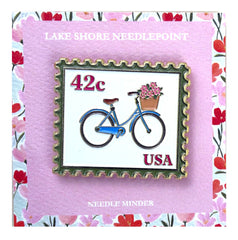 Lake Shore Needlepoint Petals and Pedals Postage Stamp Needle Minder