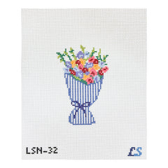 Lake Shore Needlepoint Spring Floral Bouquet Needlepoint Canvas