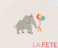La Fete Needlepoint Party Animals Elephant Needlepoint Canvas