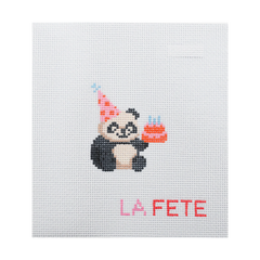 La Fete Needlepoint Party Animals Panda Needlepoint Canvas