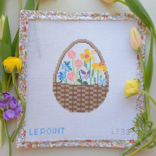 Le Point Studio Basket Egg Needlepoint Canvas