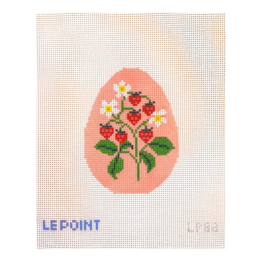 Le Point Studio Strawberry Egg Needlepoint Canvas