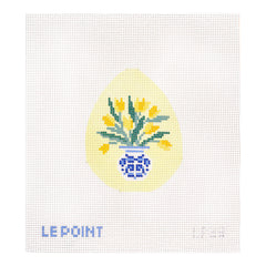 Le Point Studio Tulip Vase Egg Needlepoint Canvas