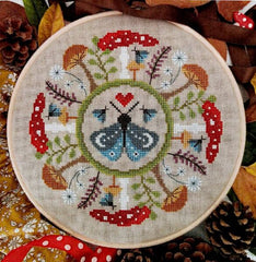 Little Love Designs The Moth and the Mushroom Cross Stitch Pattern