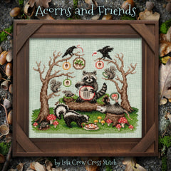 Lola Crow Acorns and Friends Cross Stitch Pattern