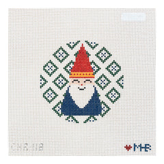 Love MHB Studio Fair Isle Gnome Needlepoint Canvas