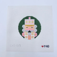 Love MHB Studio Nutcracker Elliot Round Needlepoint Canvas