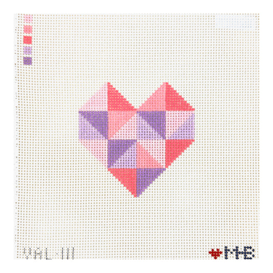 Love MHB Studio Quilted Heart Needlepoint Canvas