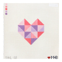 Love MHB Studio Quilted Heart Needlepoint Canvas