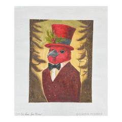 Love You More Claudia Mckinney Christmas Cardinal Needlepoint Canvas