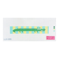 Lucky Lotus Needlepoint Alligator Needlepoint Canvas